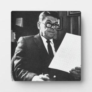 Foto von Ronald Reagan Fotoplatte