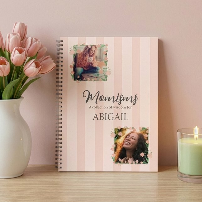 Foto von rosa Wildblumen-Mutter-Sprüchen Notizbuch (Von Creator hochgeladen)