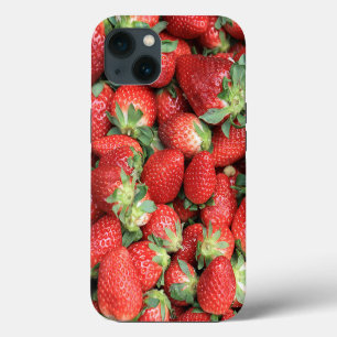 Foto von roten saftigen Erdbeeren iPhone 13 Hülle