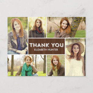 Foto von Showcase Graduation Thank You Card - Wood Postkarte