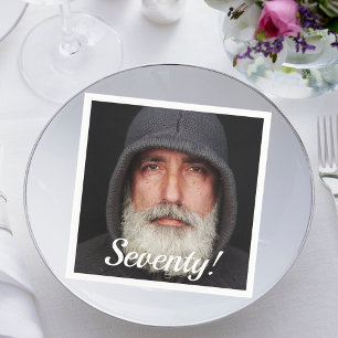 Foto von siebzig Typ, 70. Geburtstag Serviette