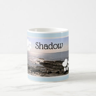 Foto von Sky- und Sea Paw-Prints Name des Hundes h Kaffeetasse