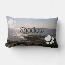 Foto von Sky- und Sea Paw-Prints Name des Hundes h Lendenkissen