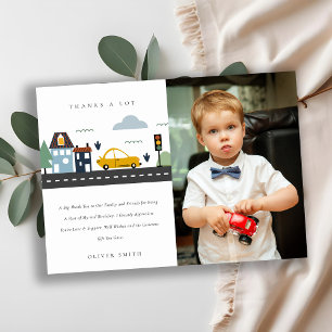 Foto von städtischen Personenkraftwagen Dankeskarte