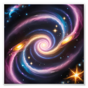 Foto von Sternen und Galaxien verschiedener Farben