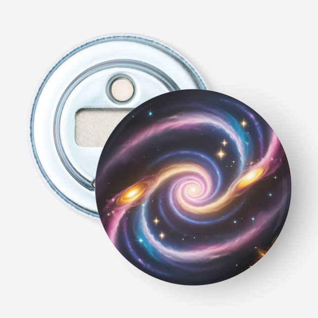 Foto von Sternen und Galaxien verschiedener Farben Flaschenöffner (Vorderseite)