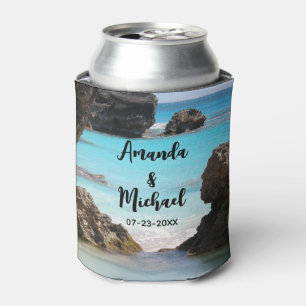 Foto von Tropical Island Coast & Sea Wedding Dosenkühler