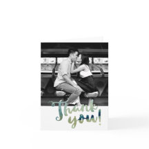 Foto von Watercolor Thank You Folding Card