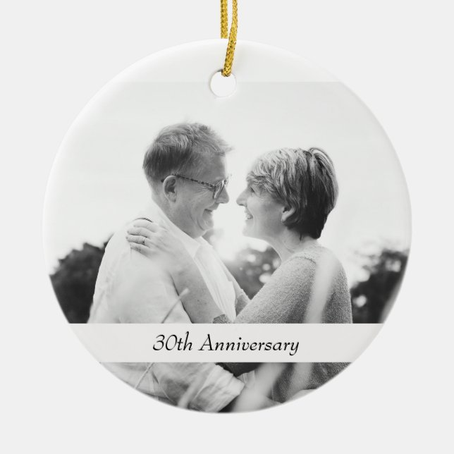 Foto von Wedding 30th Anniversary Ohrs Keepsake Keramik Ornament (Vorne)