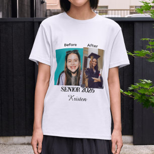 Foto vor und nach der persönlichen Abschlussfeier T-Shirt