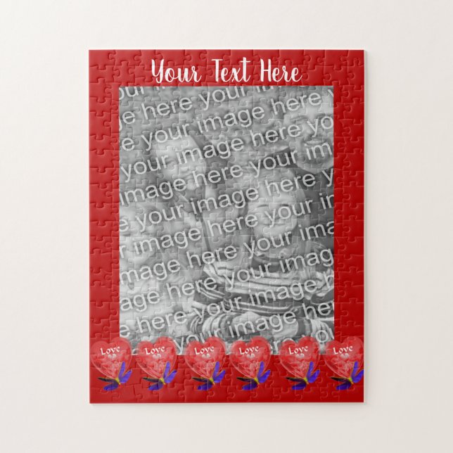 Foto-Vorlage für herzförmige Balkone-Liebe Puzzle (Vertikal)