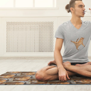 Foto-Vorlage gekacheltes Familienhaustier Katze Hu Yogamatte