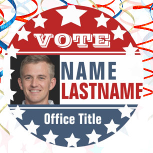 Foto Wahlkampagne Klassischer Rundaufkleber Runder Aufkleber