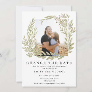 Foto "Waldgrün" ändert die Datumskarte Save The Date