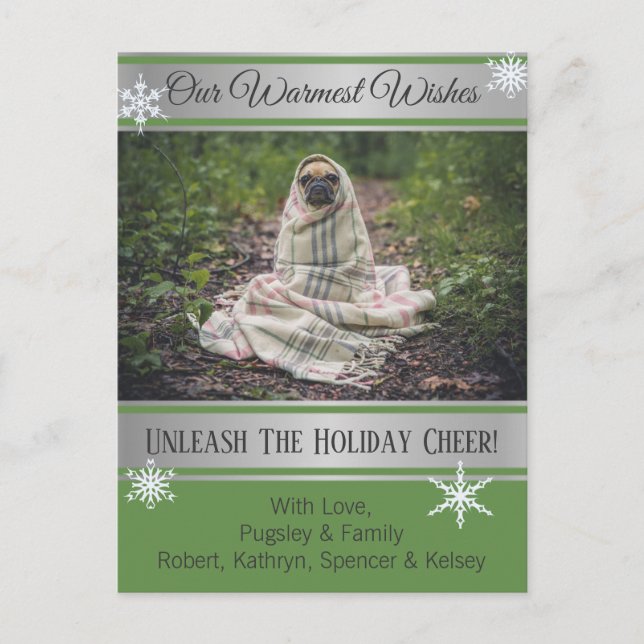 Foto "Warmest Wish Holiday" hinzufügen Postkarte (Vorderseite)