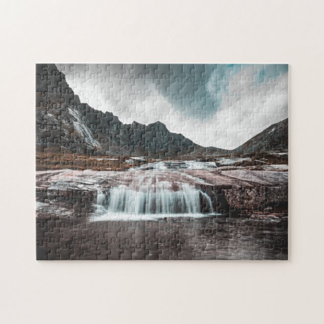 Foto Wasserfall Landschaft Puzzle (Horizontal)