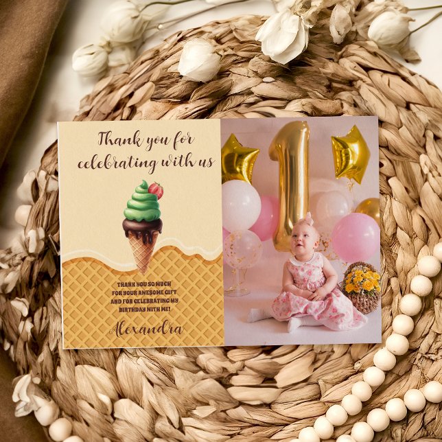 Foto Wasserfarbe Eins in einem Melone Erstgeburt Dankeskarte (Von Creator hochgeladen)