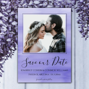 Foto Wasserfarbe Save the Date   LILA