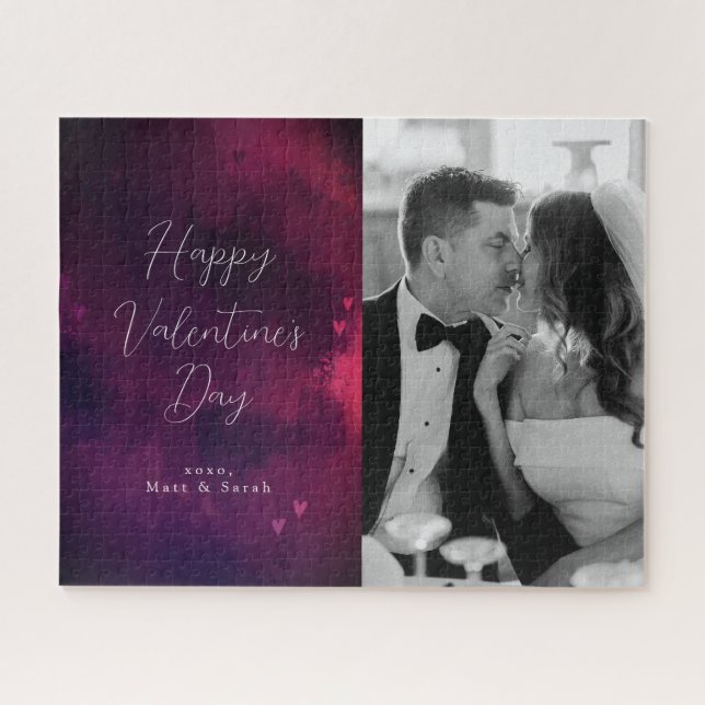 Foto Wasserfarben Herzklopfen Puzzle (Horizontal)