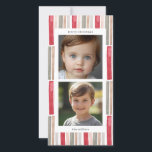 Foto Wasserfarben Streifen Feiertagskarte<br><div class="desc">Genießen Sie die Freude an der Urlaubssaison mit unserer Watercolor Stripes Holiday Card, einer perfekten Mischung aus Eleganz und persönlichem Charme. Diese Karte mit einem auffallenden Aquarellmuster in einer harmonischen Farbpalette aus Rot, Blau, Salbei, Gold und Grau bildet einen festlichen und einladenden Rahmen für Ihre Feiertagsgruß. Der Hintergrund der Karte...</div>