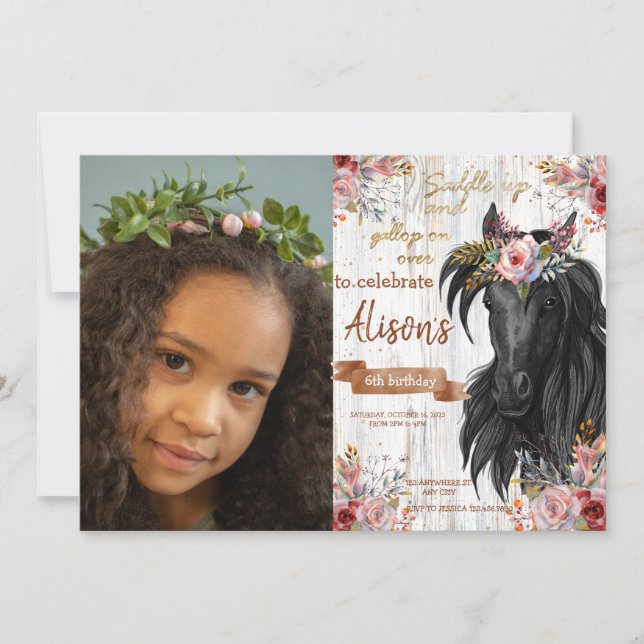 Foto Watercolor Einladung (Vorderseite)