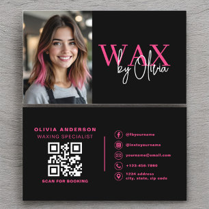 Foto Wax Specialist QR-Kodex Hot Pink Visitenkarte