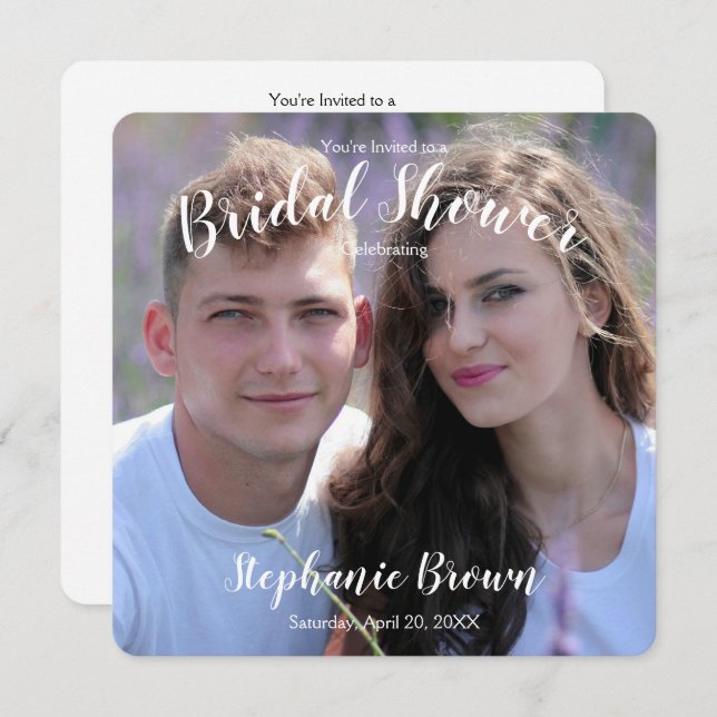 Foto Wedding Brautparty Einladung (Vorne/Hinten)