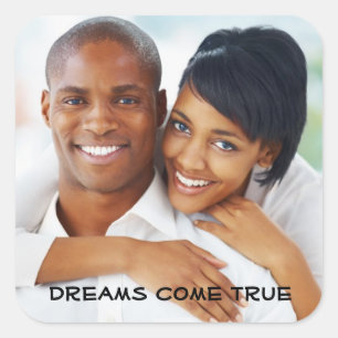 Foto Wedding Brautparty Moderne Verlobung Quadratischer Aufkleber