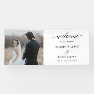 Foto Wedding Calligraphy Script Willkommensbanner Banner