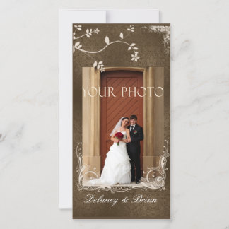 Foto Wedding Card - braune Akzente