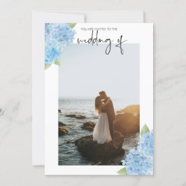 Foto Wedding Einladung - Blue Hydrangeas
