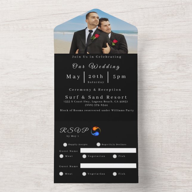 Foto Wedding Einladung Twin Flame Wedding-LGBTQ- (Innen Boden)