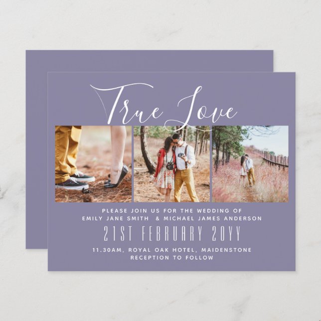 Foto Wedding Einladung Verlobung Brautparty (Vorne/Hinten)