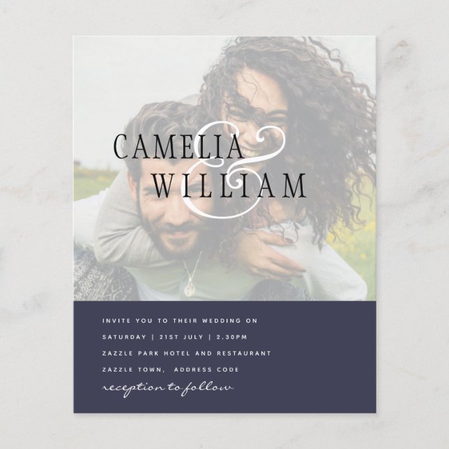 FOTO Wedding Einladung Verlobung Save the Date Flyer (Vorne)