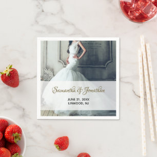 Foto Wedding Empfang Cocktail Papier Napkins Serviette