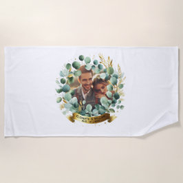 FOTO Wedding Gift Neuvermählte Jubiläumspaare Strandtuch