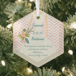 Foto Wedding Gown Bridesmaid Keepake Geschenk Ornament Aus Glas