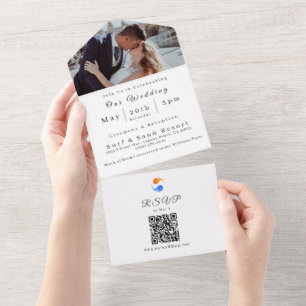 Foto Wedding Invitation-Twin Flame Hochzeit Thema- All In One Einladung