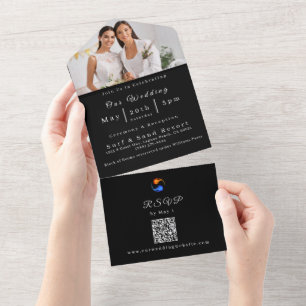 Foto Wedding Invitation-Twin Flames-LGBTQ- All In One Einladung