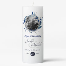 Foto Wedding Jubiläum Geschenk Blue Wreath Modern