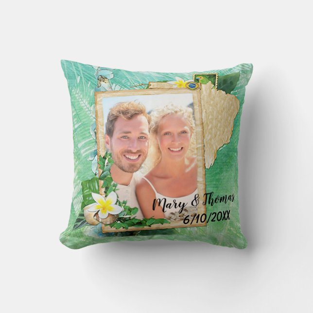 Foto Wedding Pillow Tropical Kissen (Vorderseite)