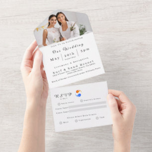 Foto Wedding-Twin Flames-LBGTQ- All In One Einladung