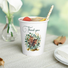 FOTO Wedding Vielen Dank Eucalyptus Blätter Gesche Pappbecher