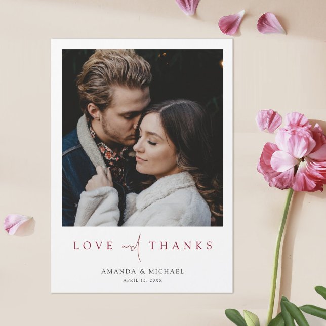 Foto Wedding Vielen Dank Magnet mit Burgund (Von Creator hochgeladen)