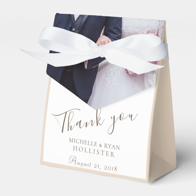 Foto Wedding Vielen Dank Personalizable Geschenkschachtel (Vorderseite)