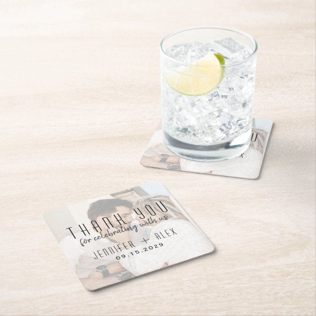 Foto Wedding Vielen Dank Untersetzer (Vor Ort)