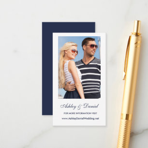 Foto Wedding Website Insert Card - Farbe auswählen