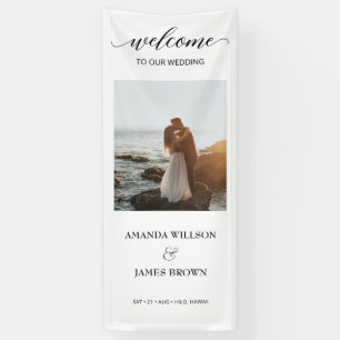 Foto Wedding Welcome Calligraphy Script Banner