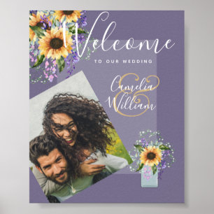 FOTO Wedding Welcome Sign Sunflowers Poster