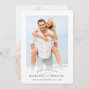 FOTO WEDING elegant minimalistisch Save the Date Einladung